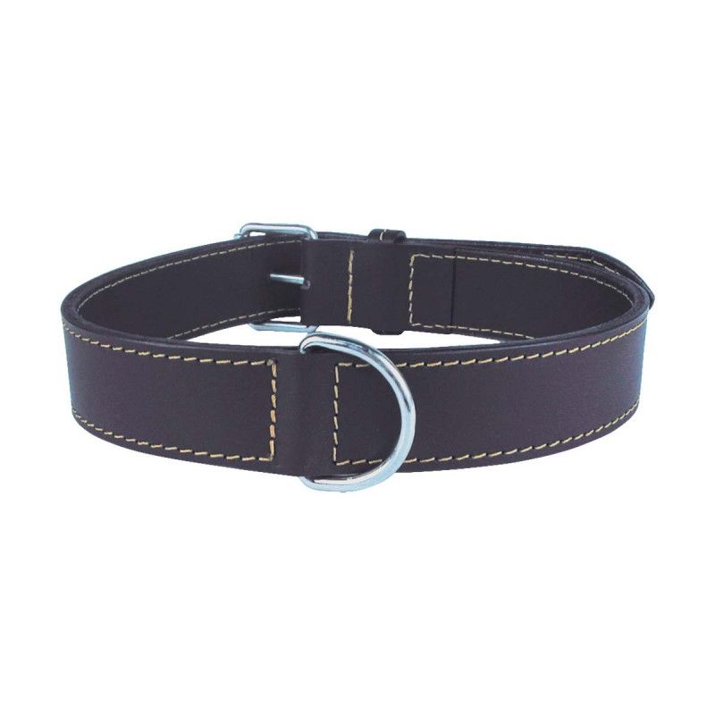Collier De Poitrine En Cuir Marron Tucker - Double Couture Premium - Pour Cheval - Occasion