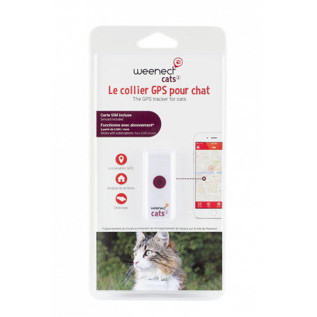 Collier GPS pour chat Weenect XS (ancien Weenect Cats 2) - Hariet