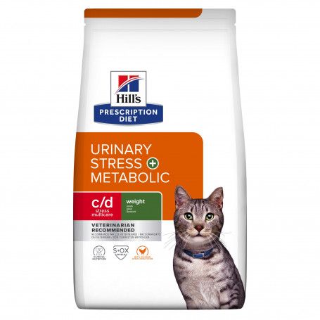 C/D Urinary Stress Multicare+Metabolic Croquettes pour Chat au Poulet