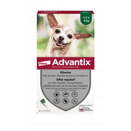 Advantix Très Petit Chien de 1,5 à 4 kg