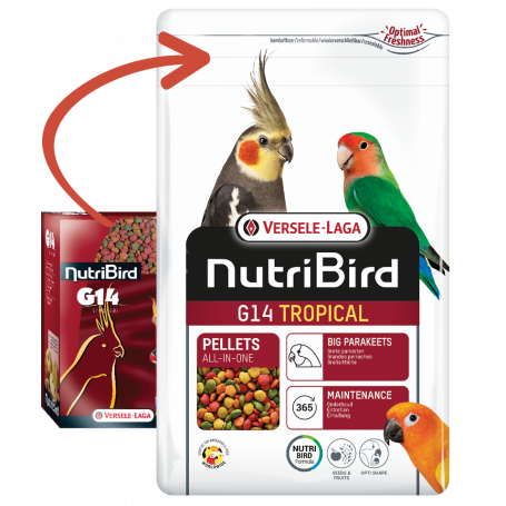 Nutribird grandes Perruches g14 Tropical(extrudé)