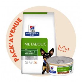 Pack'Avenue Hill's Prescription Diet Metabolic pour petit Chien au Poulet