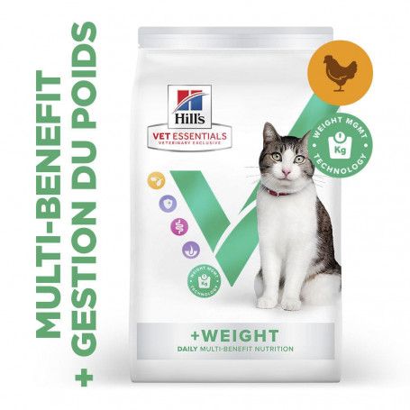 Hill's Vet Essentials Chat Multi-Benefit + Weight Young Adult Poulet