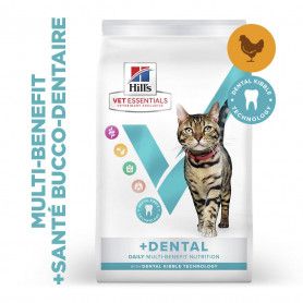 Vet Essentials Chat Multi-Benefit + Dental Adult 1+ Poulet