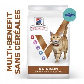 Croquettes No Grain sans céréales Hill's pour chat Senior au Poulet