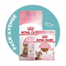 Pack'Avenue Royal Canin CAT KITTEN STERILISED 3,5KG avec émincé en sauce