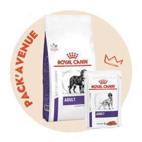 Pack'Avenue Royal Canin DOG ADULT LARGE 13KG avec 12 sachets repas