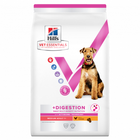 Vet Essentials Chien Multi-Benefit+Digestion Adult + Medium au Poulet