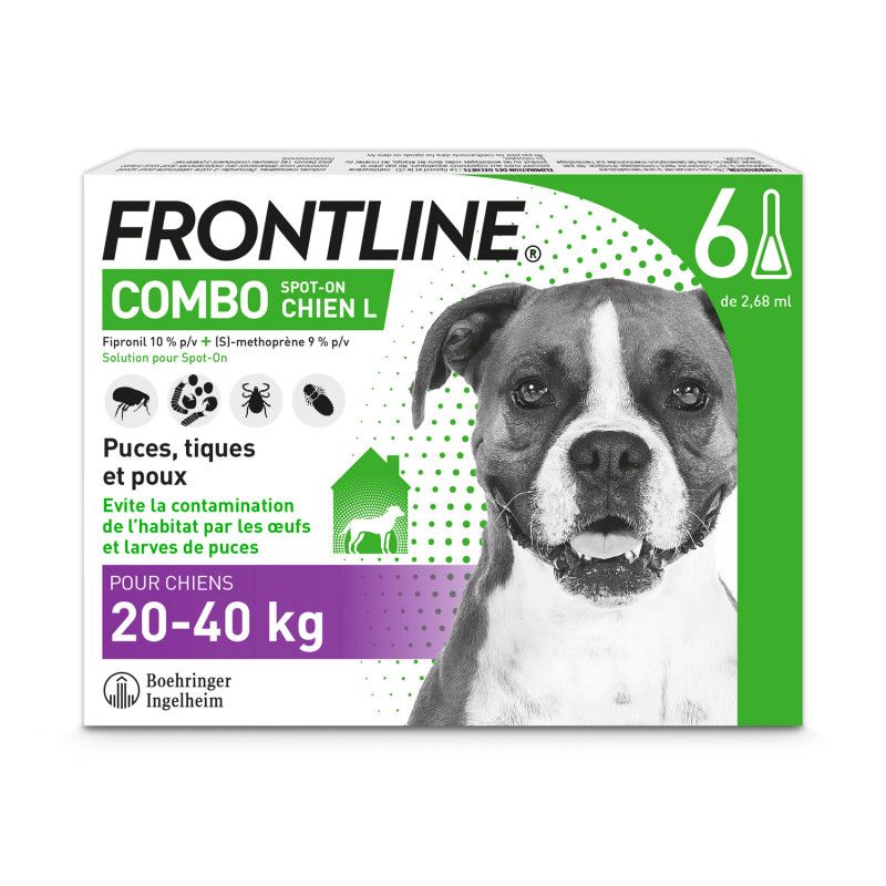 Soin antiparasitaire Spot On pour chiens Frontline