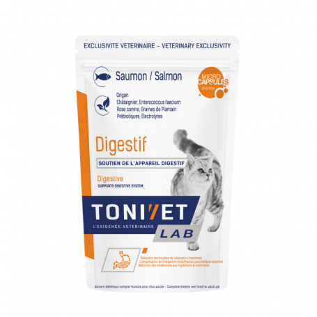 Tonivet Chat Digestif Saumon Sachet Repas