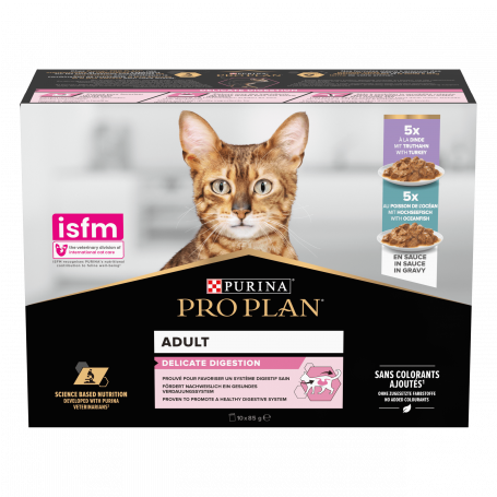 Cat Adult Delicate Digestion Dinde & Poisson Multipack Sachet repas