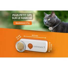 Weenect Traqueur GPS XS pour les chats, Noir