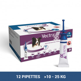 Antiparasitaire CEVA- Vectra 3D 10-25 kg M, chien moyenne race