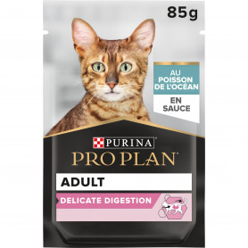 Purina Pro Plan Sachets repas Cat Delicate NUTRISAVOUR au poisson