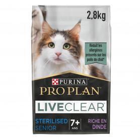 Croquettes Purina Pro Plan Cat Liveclear Sterilised 7+ à la dinde
