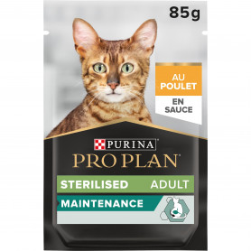 Sachet repas Purina Pro Plan Cat Sterilised Nutrisavour au poulet