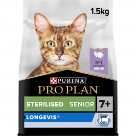 Croquette Purina Pro Plan- Cat Sterilised Adult 7+ Longevis Dinde