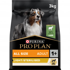 Croquette Purina Pro Plan Dog All Size Adult Light/Sterilised Agneau