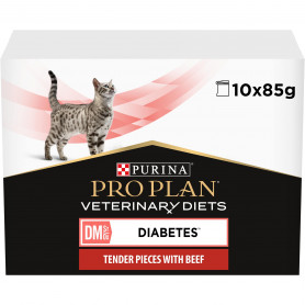 Sachets repas Purina Pro Plan Ppvd Feline DM Stox Diabetes Beef