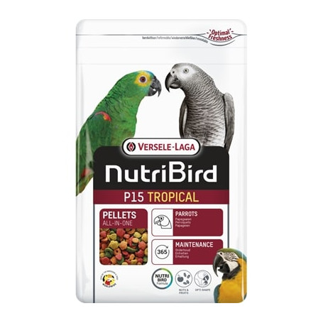 Nutribird Perroquets P15 Tropical (extrudé)