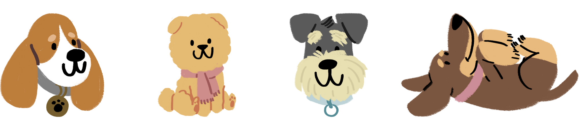 chiens illustrations