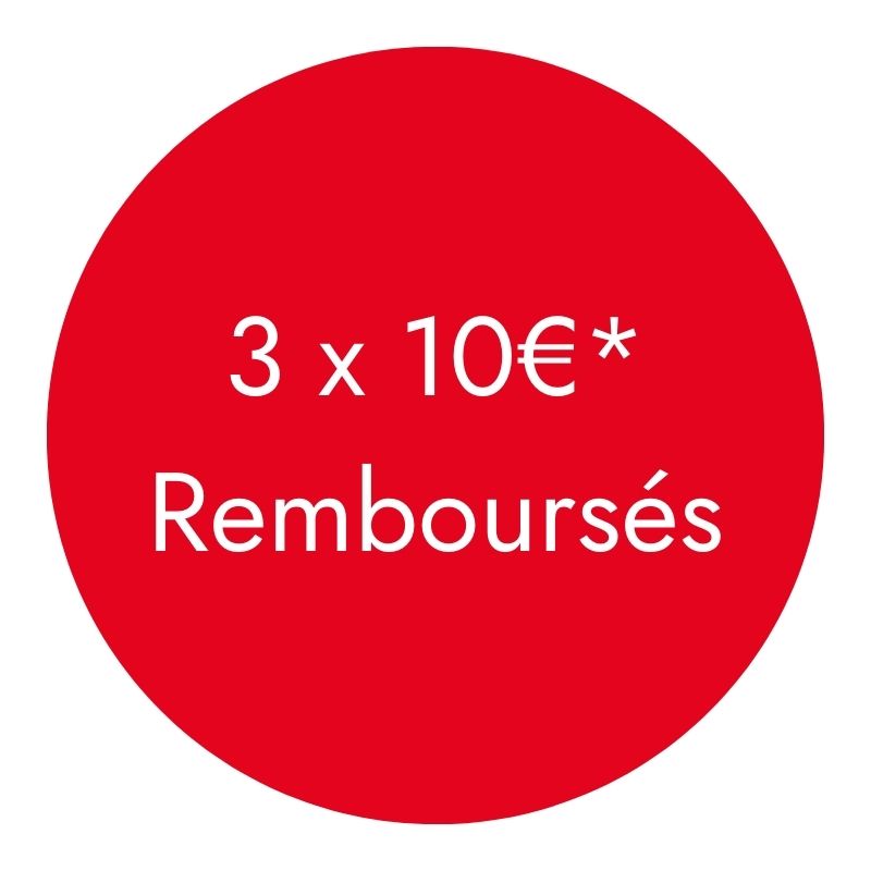 3x10€ remboursés